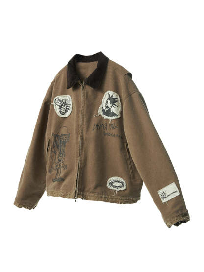 Brown Distressed Detroit Jacket