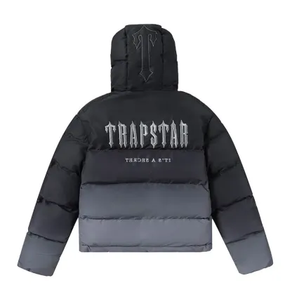 Trapstar Decoded Hooded 2.0 Puffer Jacket Black Gradient