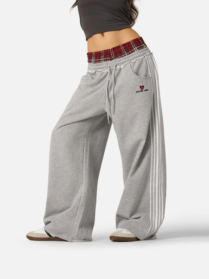 【59% off ！】Double Waist Baggy Sweatpants