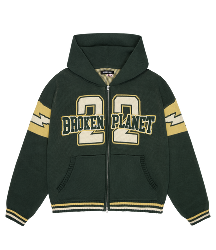 Varsity Knit Zip-Up Hoodie