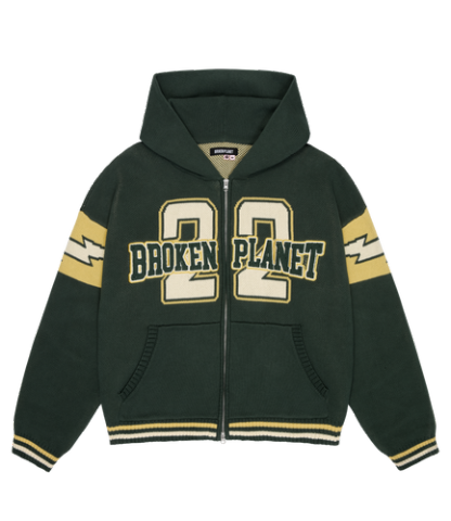 Varsity Knit Zip-Up Hoodie