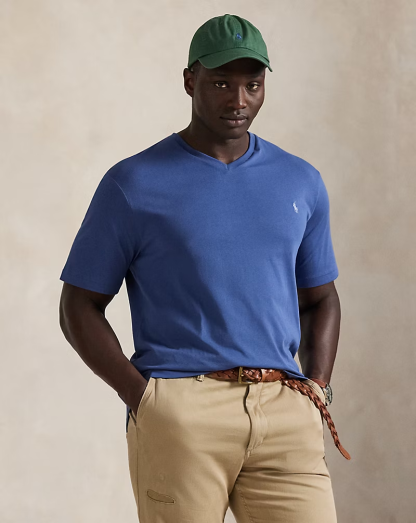 【Up to 59% off！】Jersey V-Neck T-Shirt