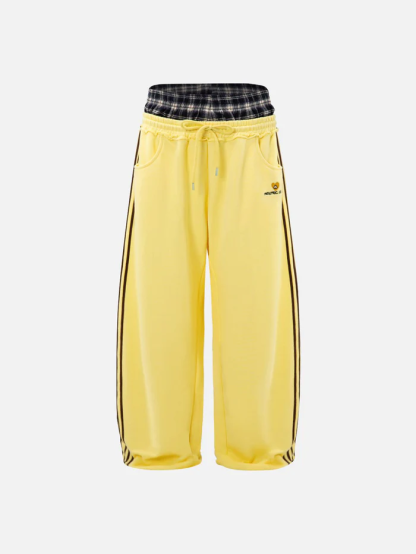 【59% off ！】Double Waist Baggy Sweatpants