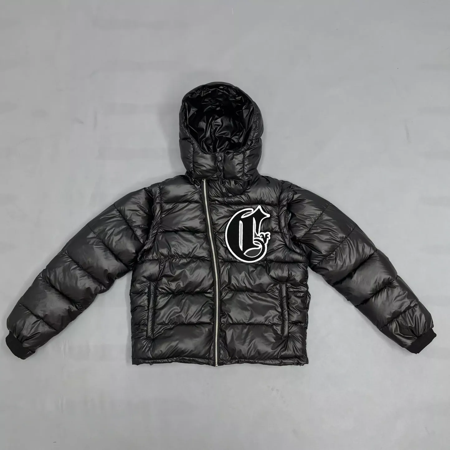 Trapstar Chenille Decoded Puffer Jacket Black