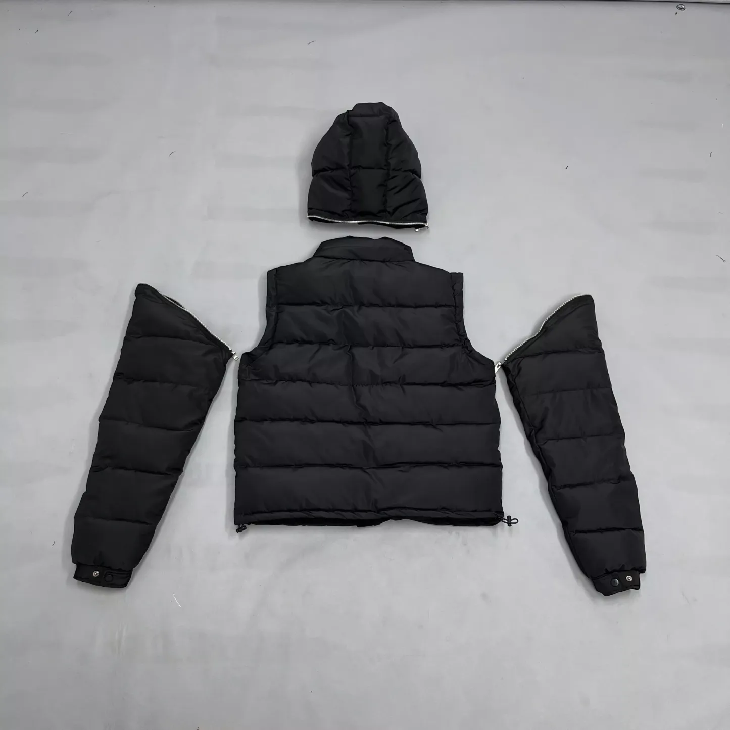 Corvidae Puffer Vest Jacket Black
