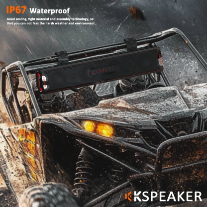 KSPEAKER K66 UTV Sound Bar - 1600W Peak Power, IP67 Waterproof