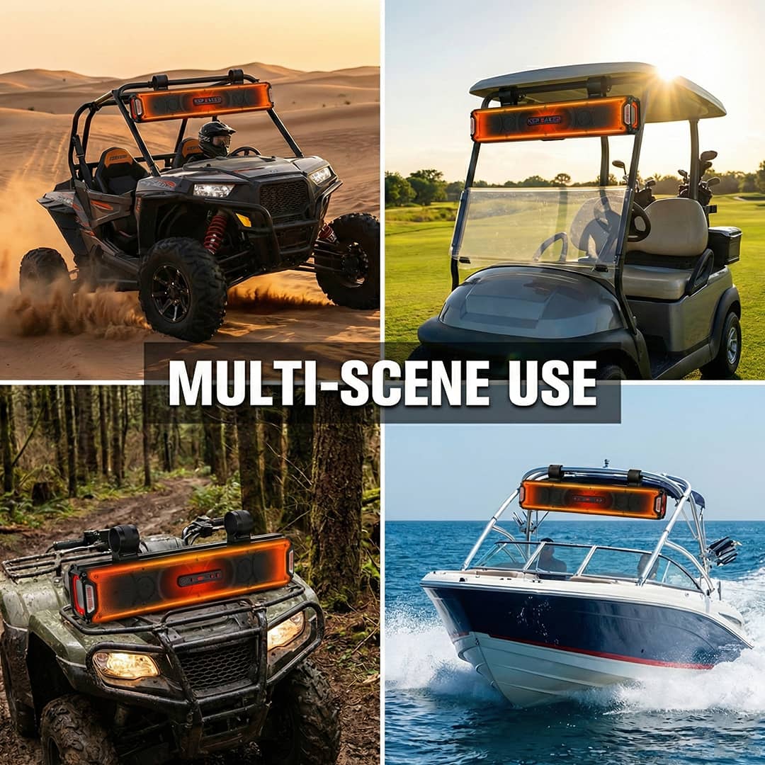 KSPEAKER K66 UTV Sound Bar - 1600W Peak Power, IP67 Waterproof