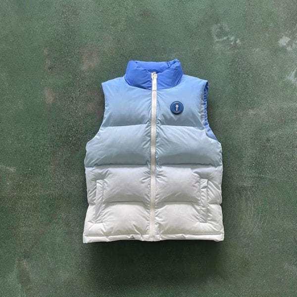 Trapstar Puffer Vest Light Blue and White