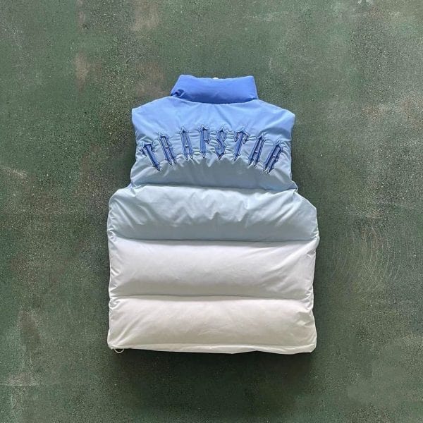 Trapstar Puffer Vest Light Blue and White
