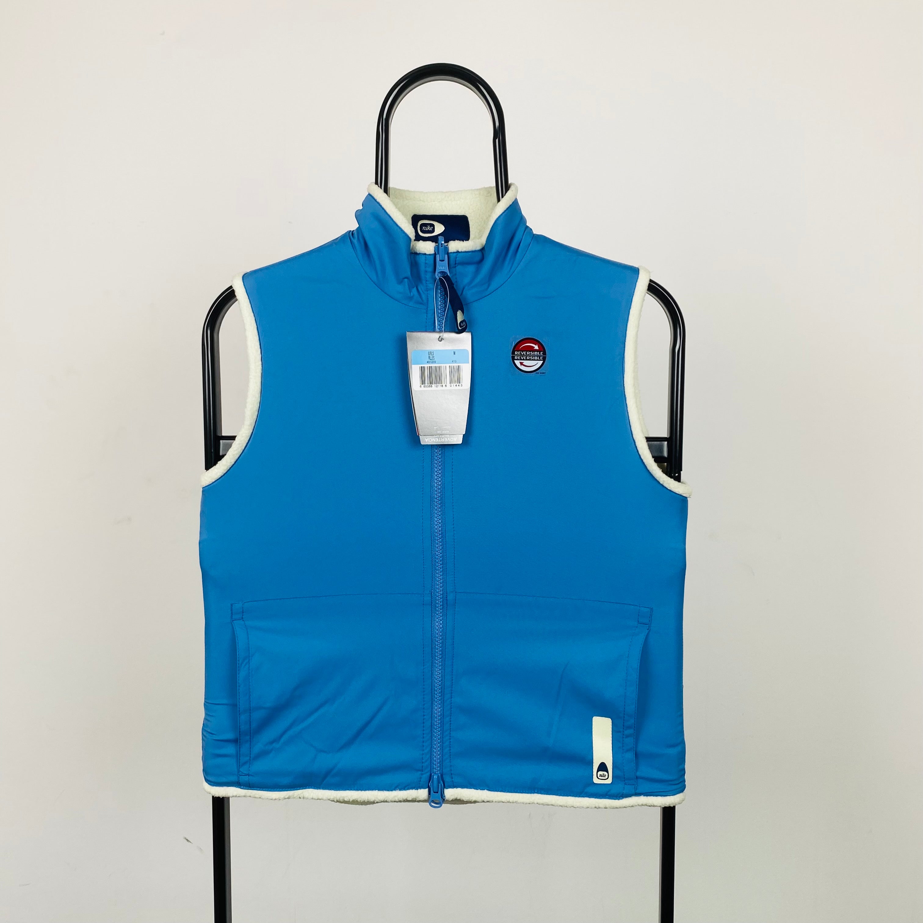 2000'sReversible Fleece Gilet Jacket Baby Blue