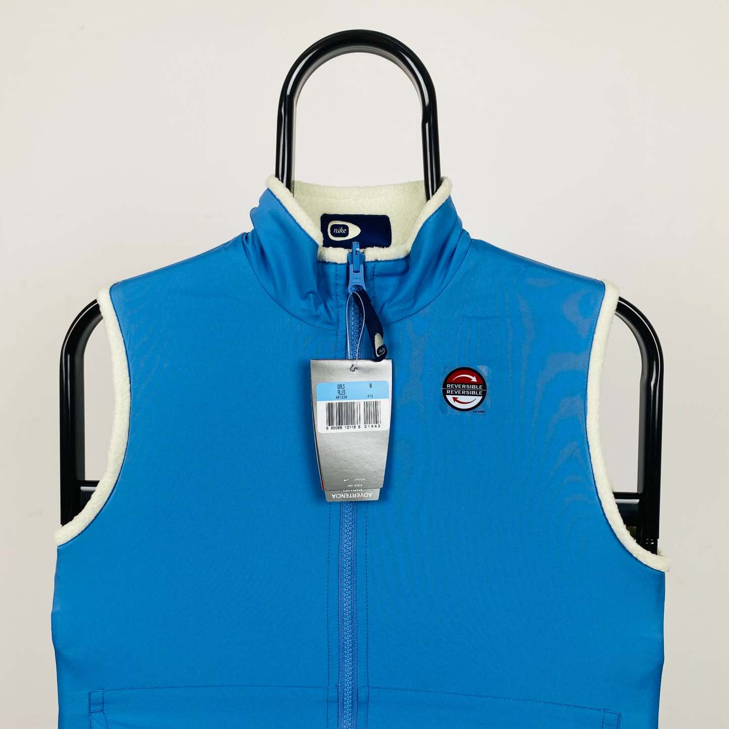 2000'sReversible Fleece Gilet Jacket Baby Blue
