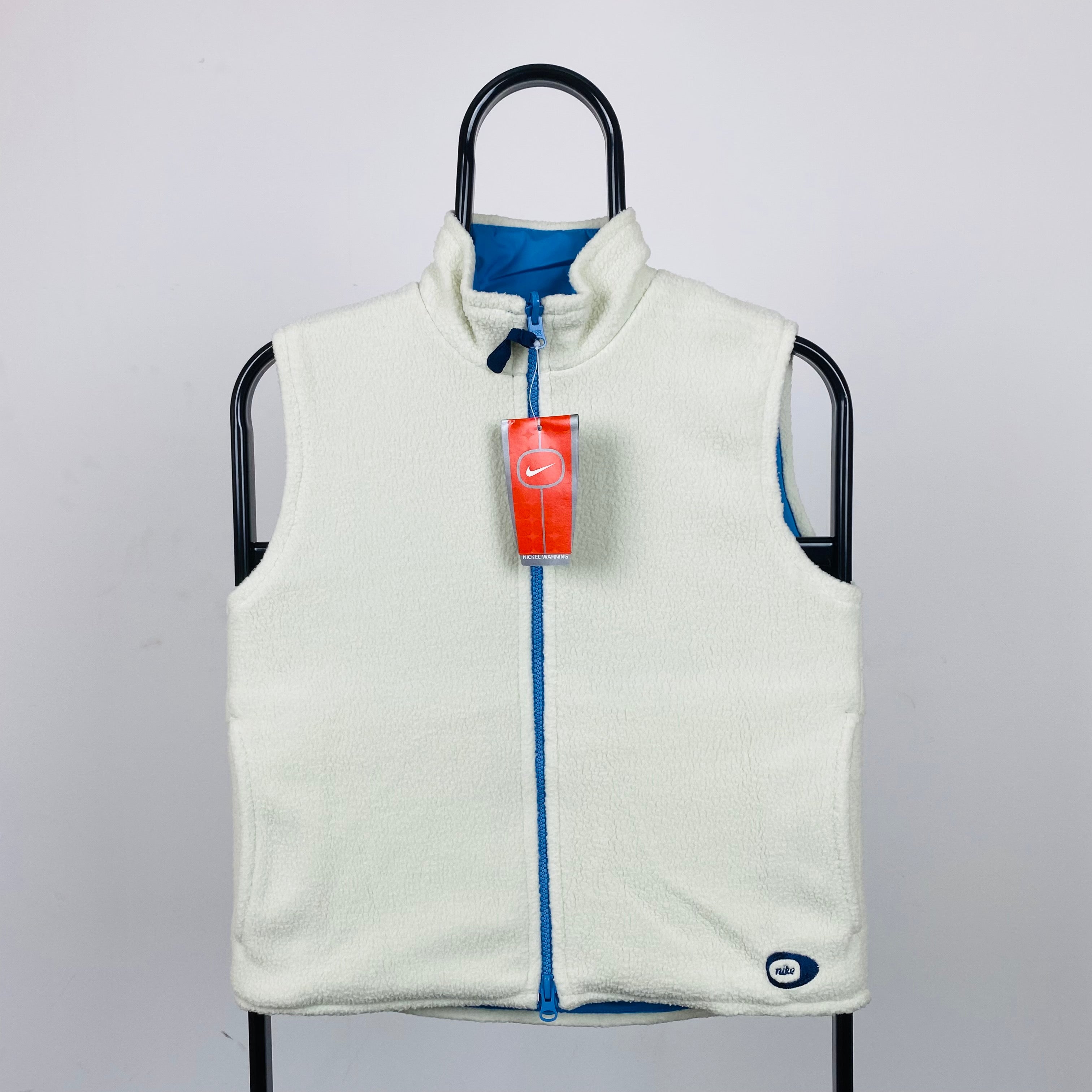 2000'sReversible Fleece Gilet Jacket Baby Blue