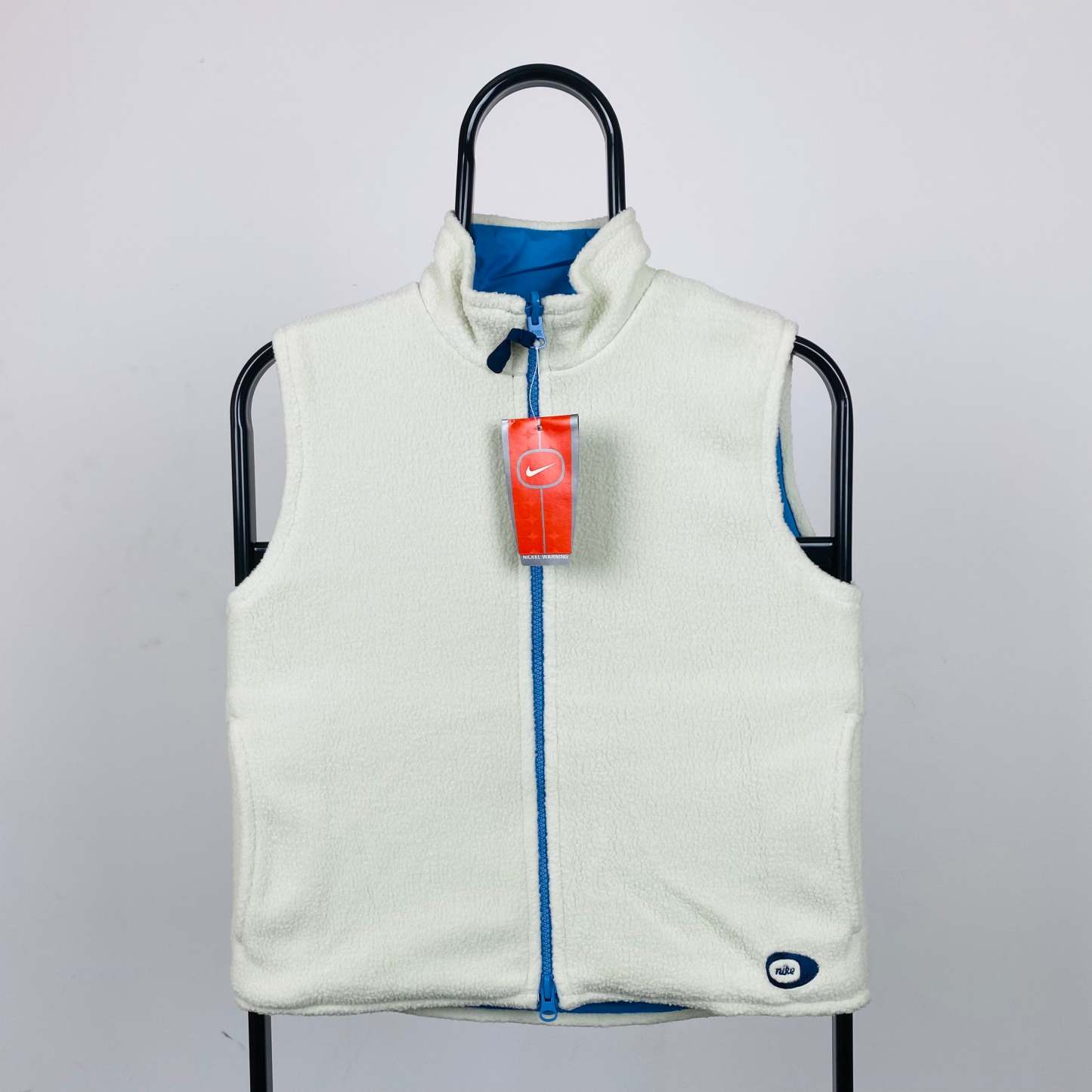 2000'sReversible Fleece Gilet Jacket Baby Blue