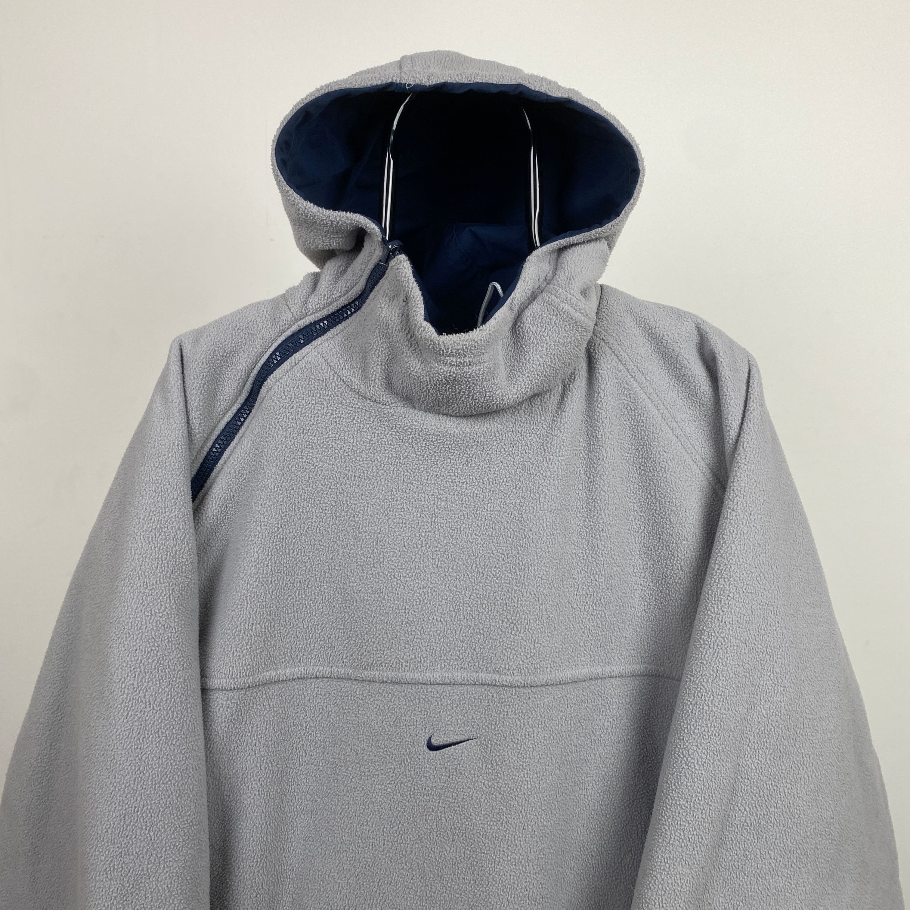 2000'sReversible Side Winder Fleece Jacket Blue Grey
