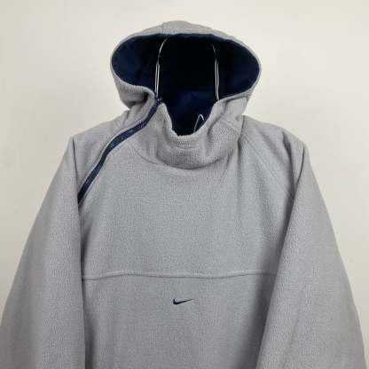 2000'sReversible Side Winder Fleece Jacket Blue Grey