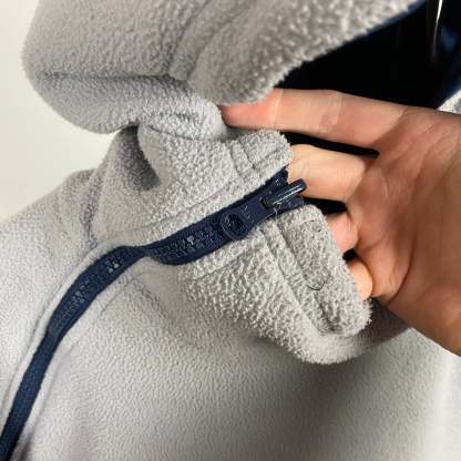 2000'sReversible Side Winder Fleece Jacket Blue Grey