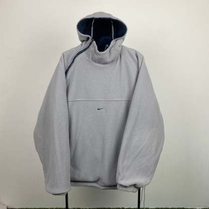 2000'sReversible Side Winder Fleece Jacket Blue Grey