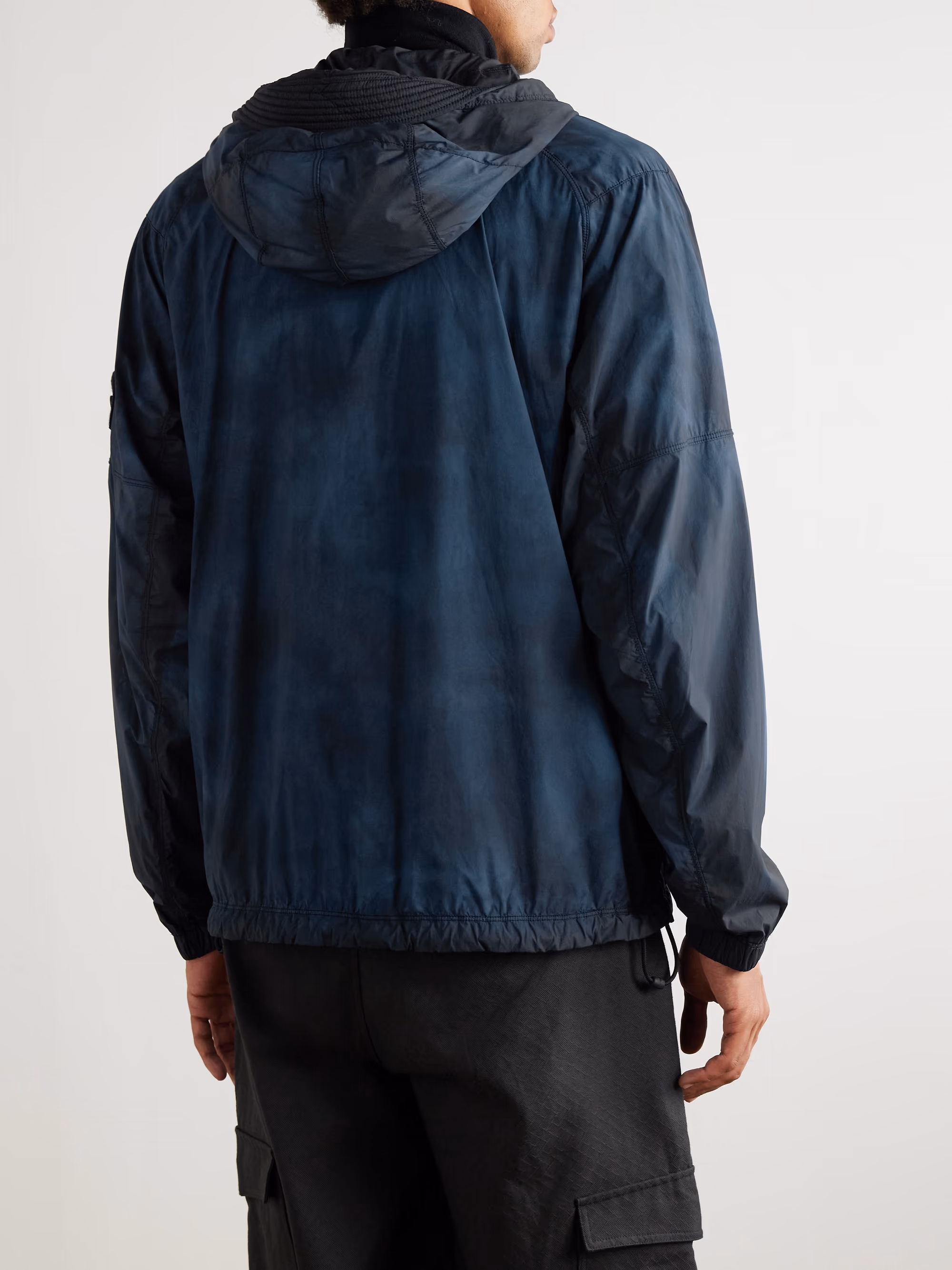 Naslan Logo-Appliquéd Shell Hooded Jacket