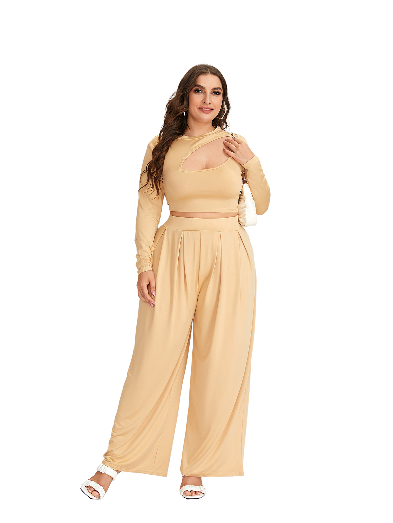 Women's Plus Size  2 Piece Lounge Sets Sweatshirt Casual Travel Outfits Fashion Wide Leg Tracksuit Cozy Sweatsuits