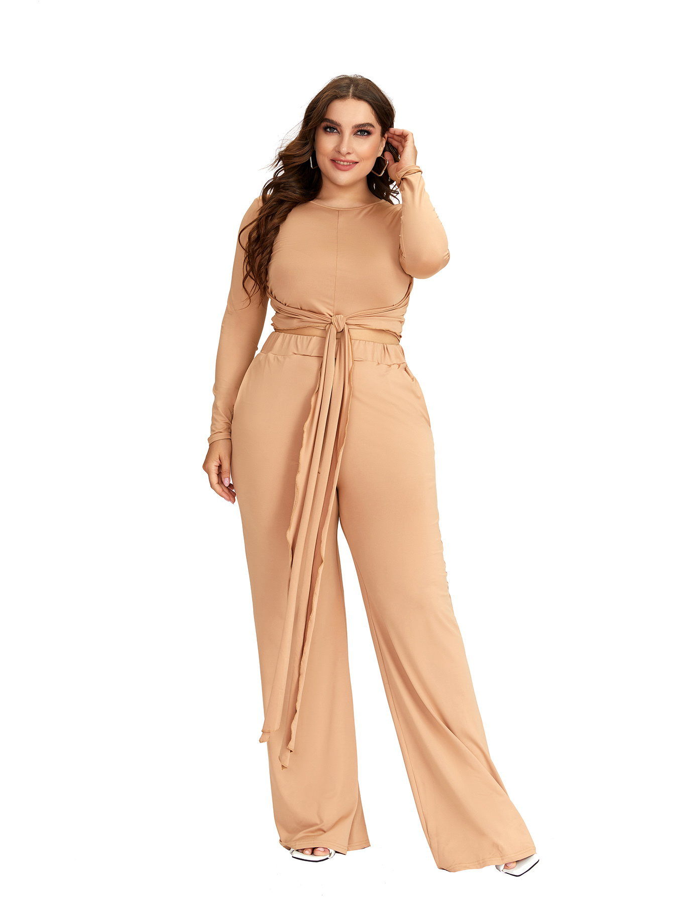 Women's Plus Size  2 Piece Lounge Sets Sweatshirt Casual Travel Outfits Fashion Wide Leg Tracksuit Cozy Sweatsuits