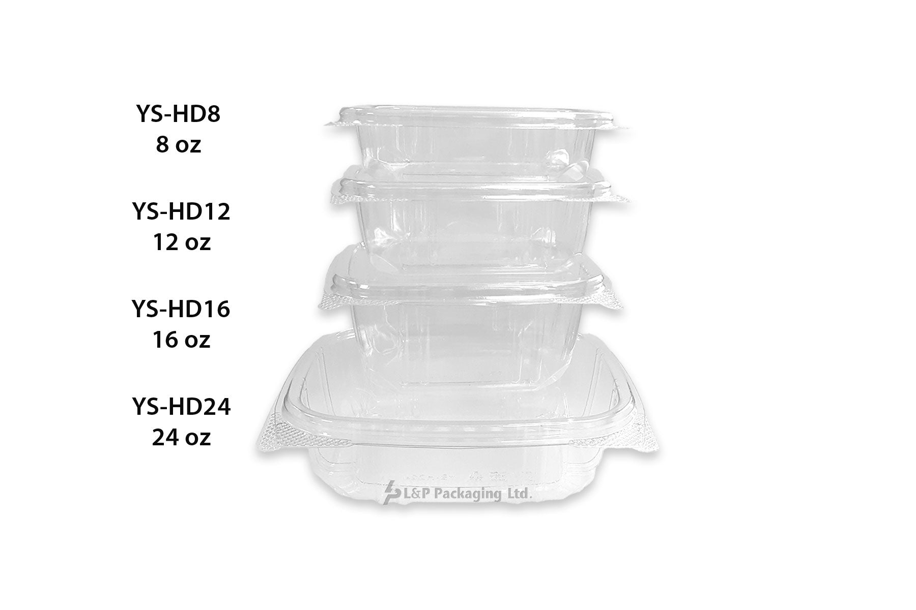 Hinged PET Plastic Containers