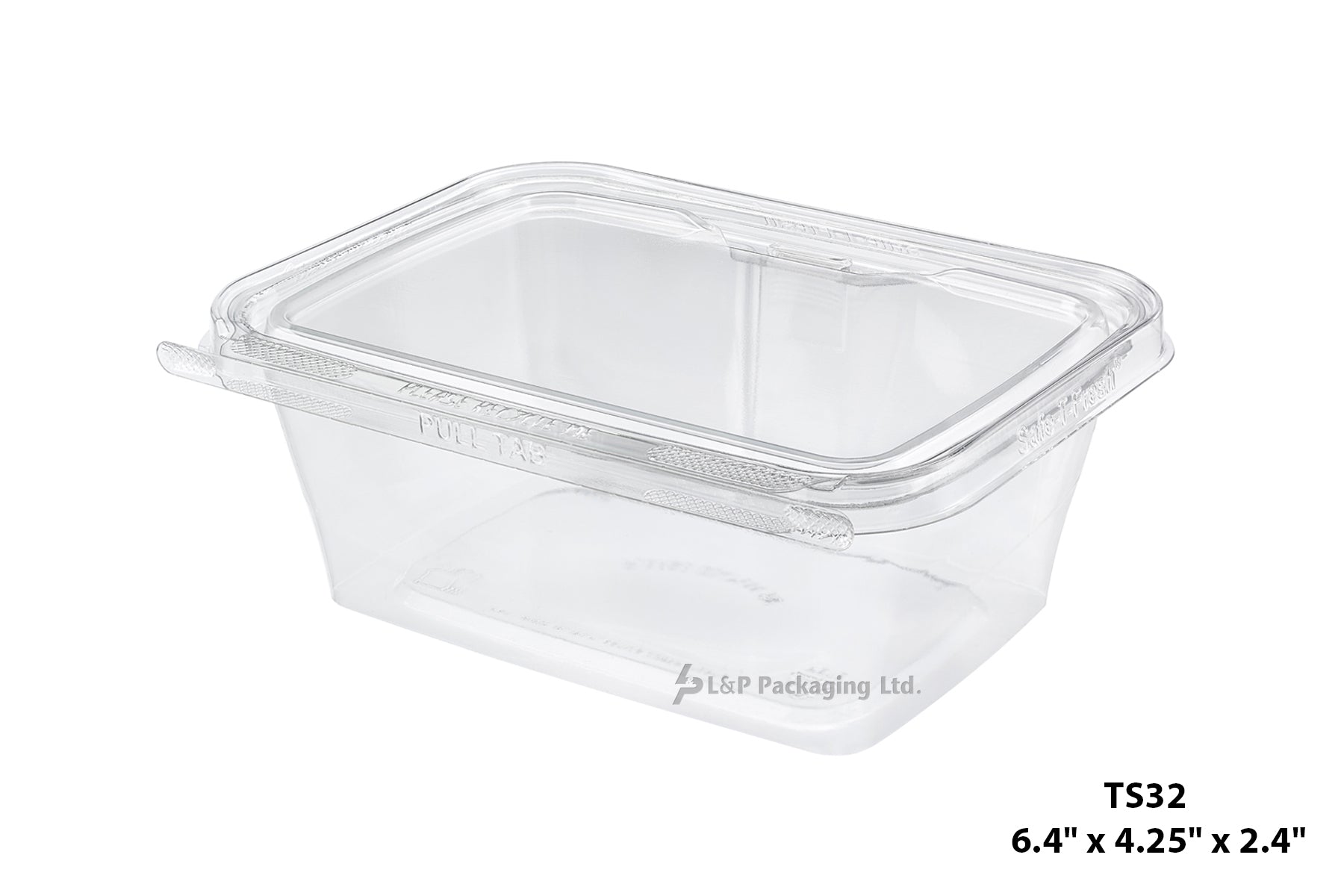 Hinged Containers with Secured Tab Lock