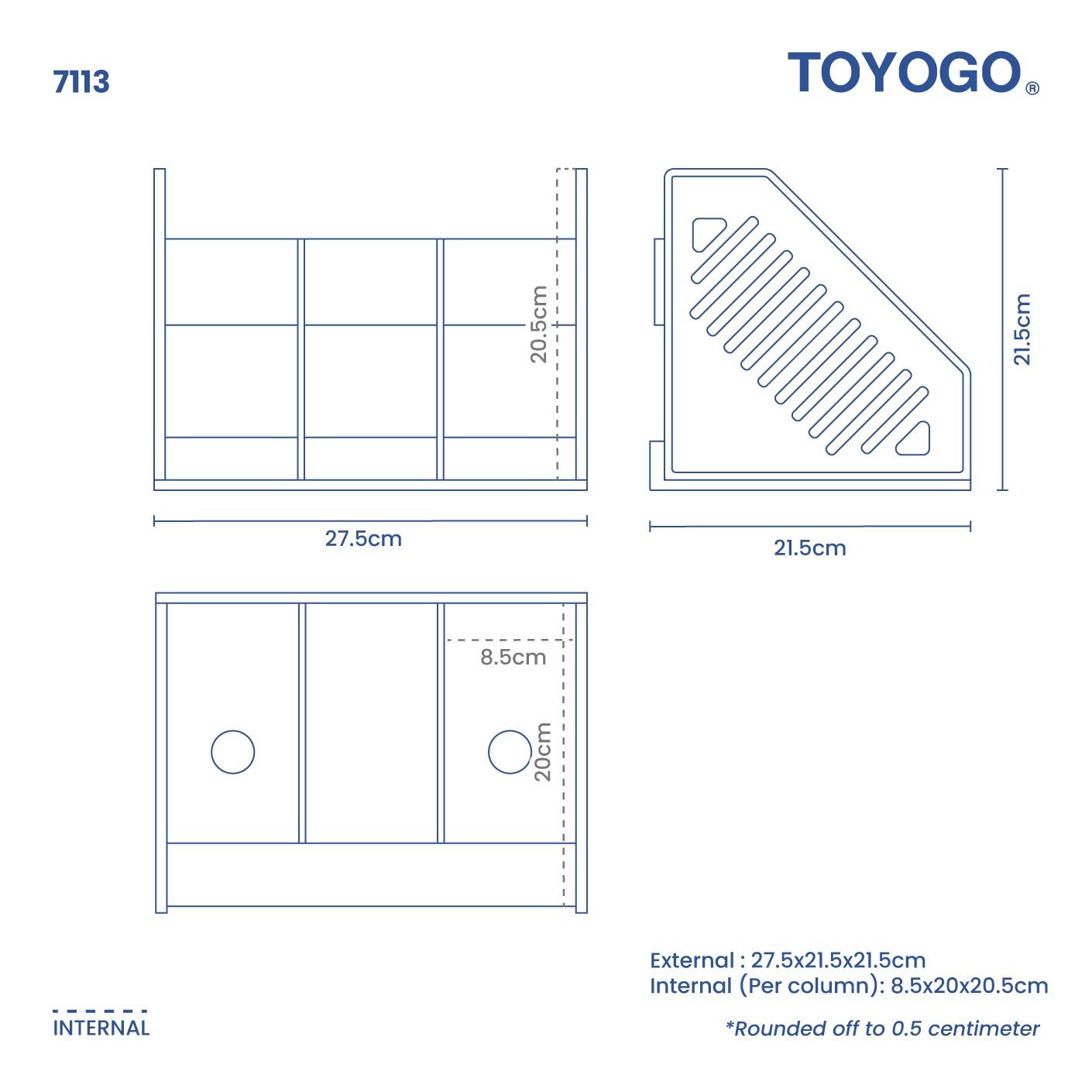 3 COLUMN BOOK SHELF (7113)