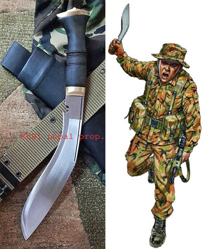 Gurkhas combat action with kukri