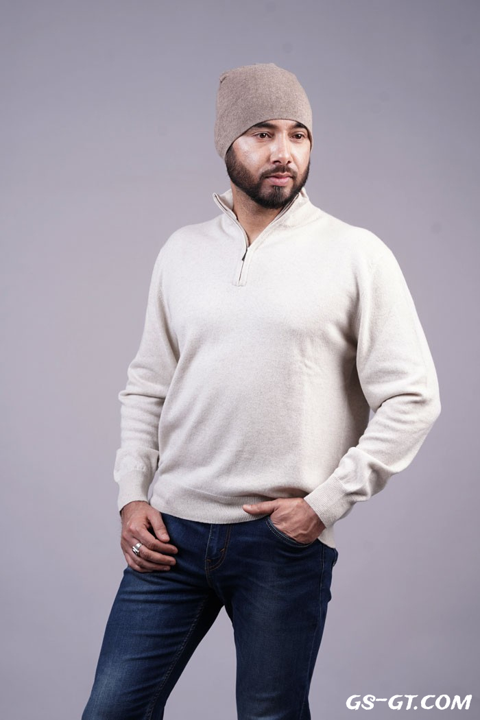 Pashmina Hats 100% Pure Cashmere Men's Plain Cap