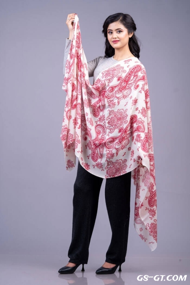 Pashmina Stole 100% Pure Cashmere Printed Stole 28"×80"