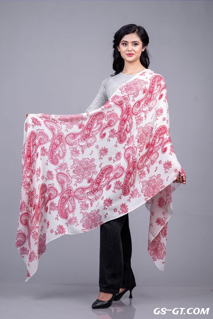 Pashmina Stole 100% Pure Cashmere Printed Stole 28"×80"