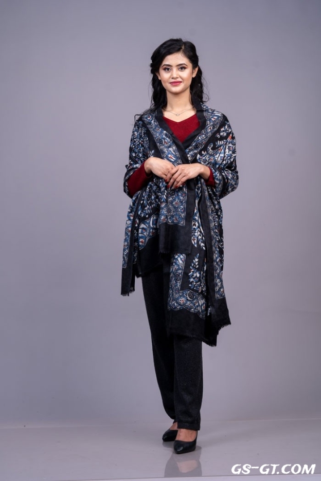 Pashmina Stole 100% Pure Cashmere Printed Stole 28"×80"