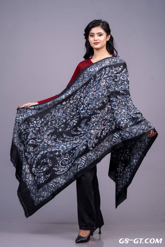 Pashmina Stole 100% Pure Cashmere Printed Stole 28"×80"