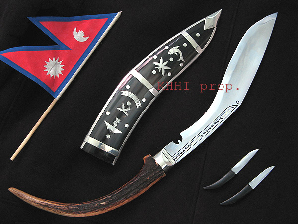 dhankute khukuri having deer horn in handle