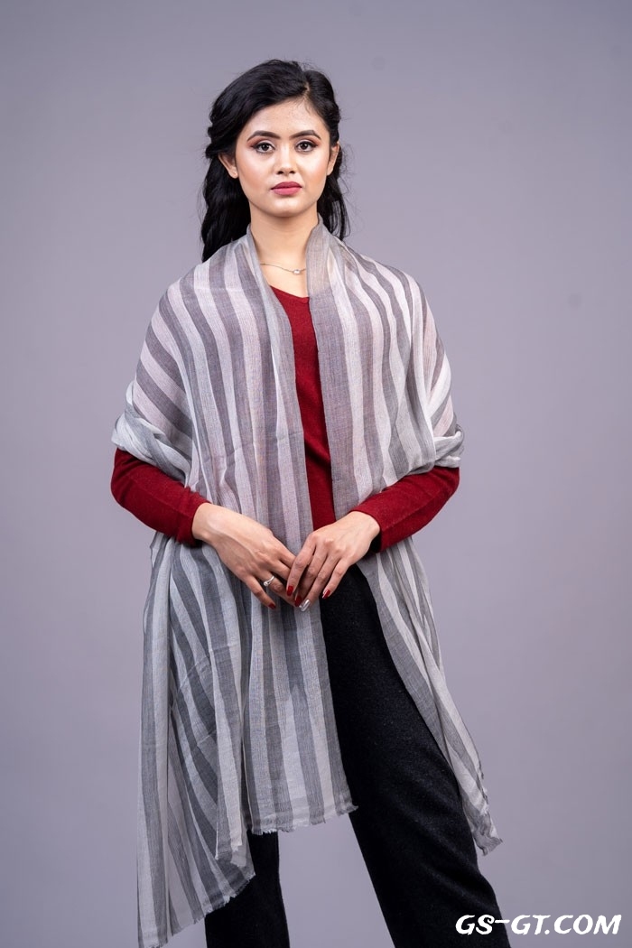 Pashmina Stole 100% Cashmere Striped Stole 28"×80"