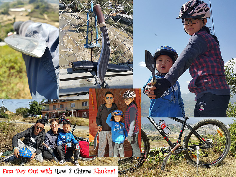 family dayout with raw 3 chirre khukuri