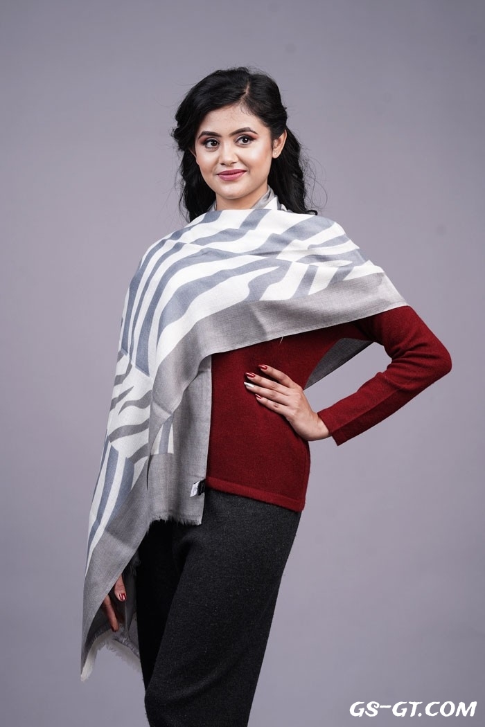 Pashmina Stole 100% Pure Cashmere Stripped Stole 28"×80"