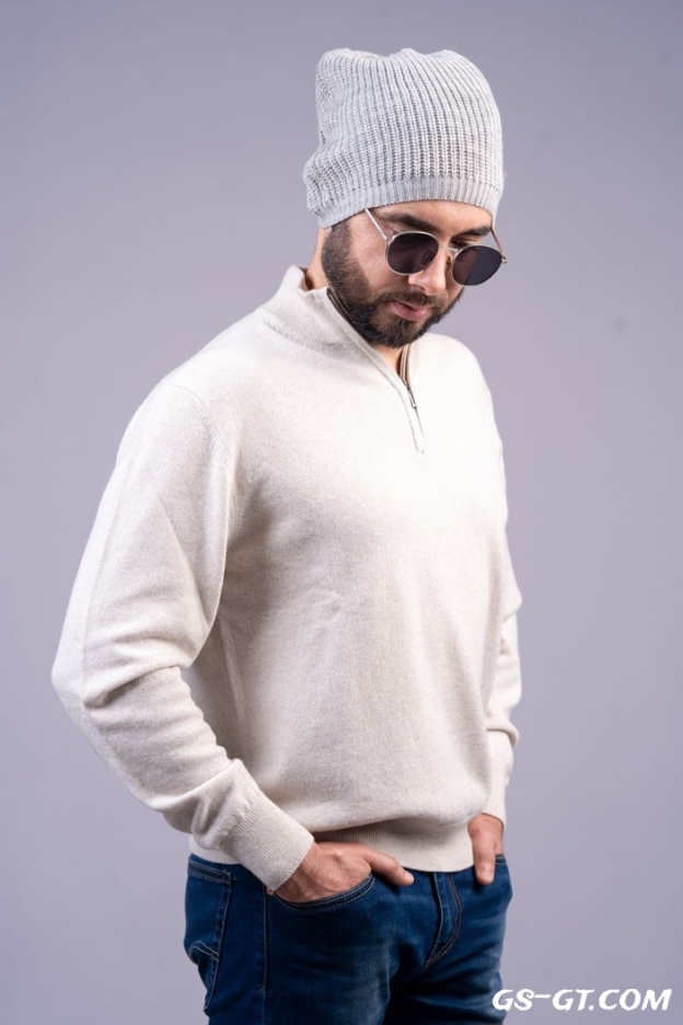 Pashmina Hats 100% Cashmere Men's Striped Cap