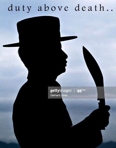 A Gurkha with GI5 kukri