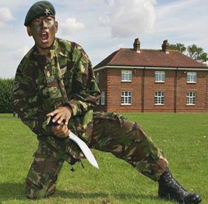 gurkha during practice for war