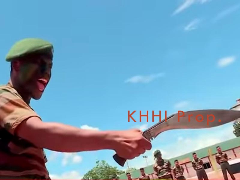 Indian Gorkha soldier with Khukuri