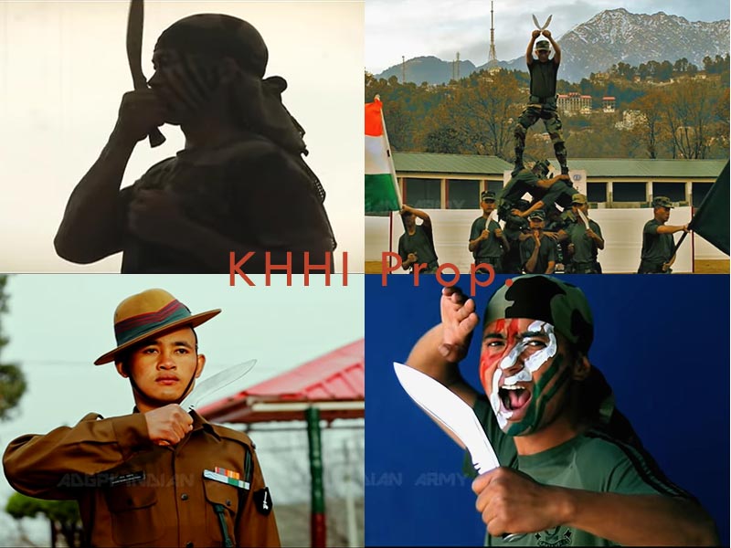 Indian army with service kukri