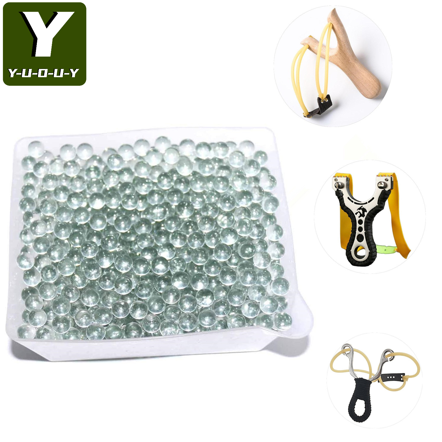 Y-U-O-U-Y Glass Slingshot Ammo Marbles 5/16” inch (8 mm) YY-GLASS300