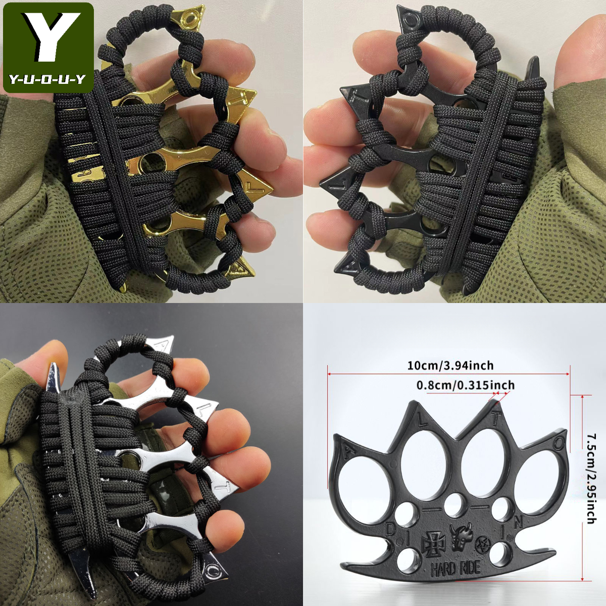 Y-U-O-U-Y 3pcs Full Rope Brass Knuckles YY-0240628003