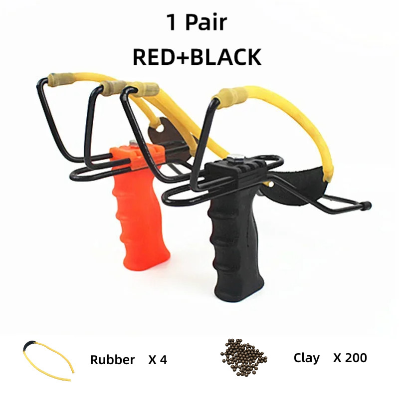 Y-U-O-U-Y Black & Red Handle 2-Set SLINGSHOTS