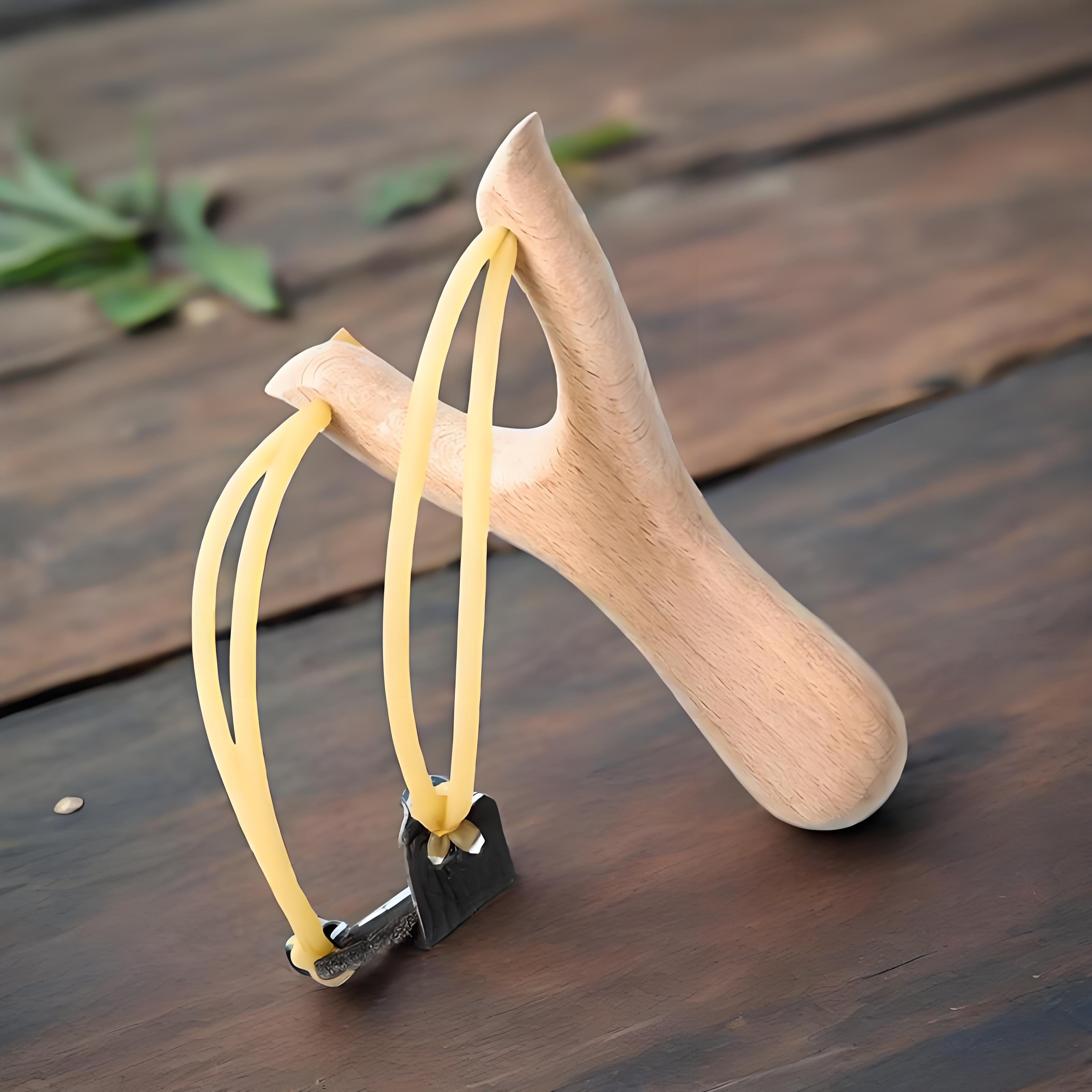 YUOUY Solid Wooden Slingshot with Classic Construction Hunting Slingshot for Catapult Game, Outdoor, Hunting-for Kids/Children/Adult