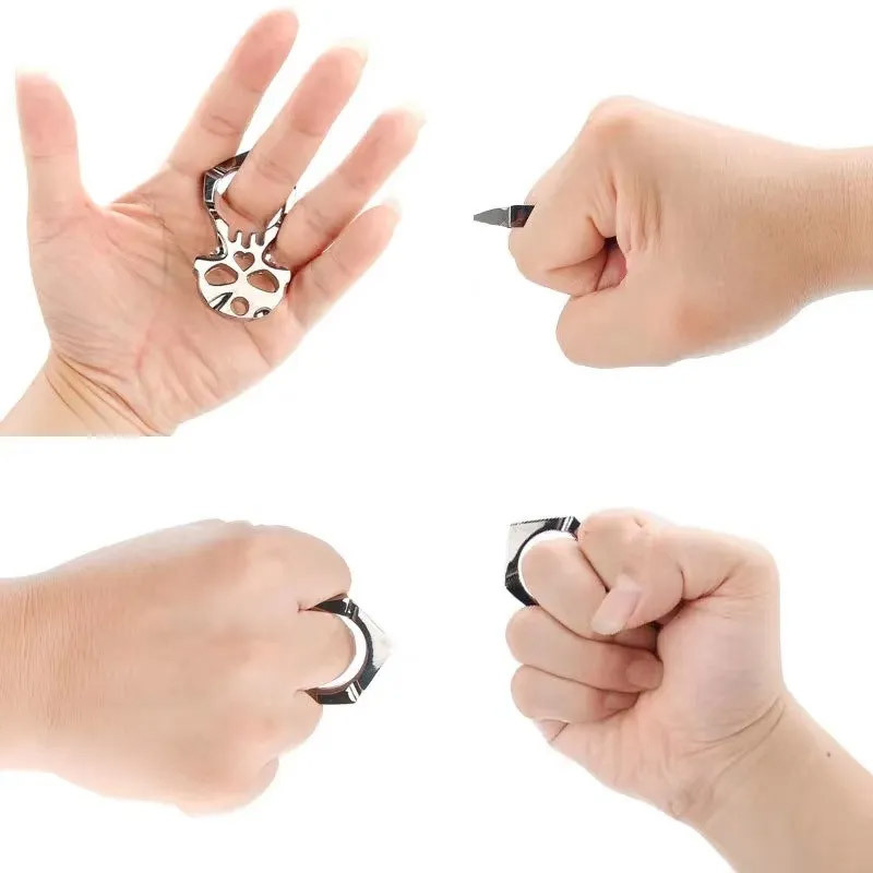 3pcs One-finger Skull Sticker Knuckles YY-02406280013