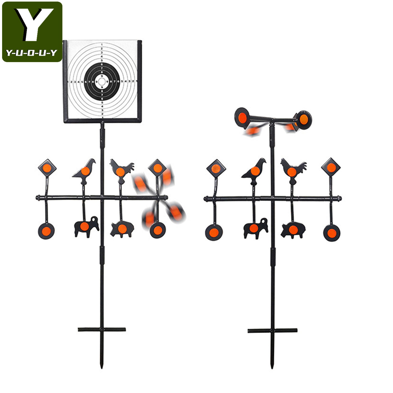 Y-U-O-U-Y Spinner Targets Metal Steel Auto Resetting Target YY-WT04