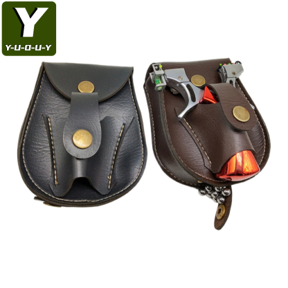 Y-U-O-U-Y 2 in 1 Leather Slingshot Ammo Balls Pouch Bag Case