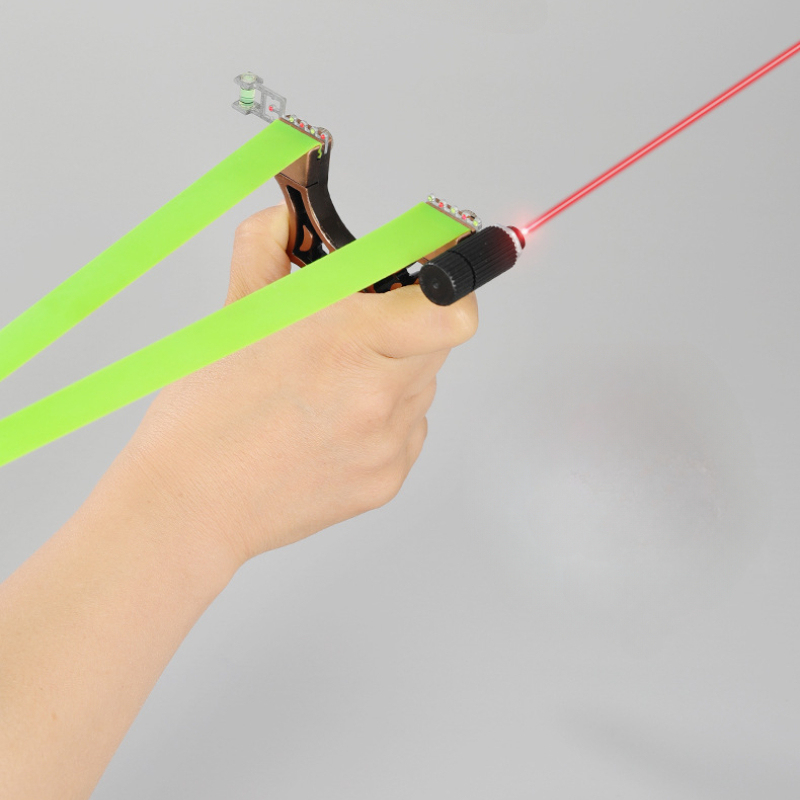 YUOUY Adult Outdoor Hunting Slingshot with Infrared Light Sight and Leveling Instrument YY-FH